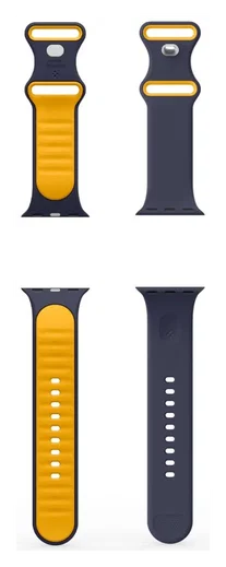 Spigen Nano Pop - Apple Watch 1-10/SE - 42/41/40/38MM Bandje - Blauw Geel afbeelding 12