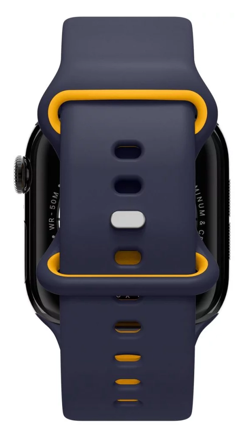 Spigen Nano Pop - Apple Watch 1-10/SE - 42/41/40/38MM Bandje - Blauw Geel afbeelding 9