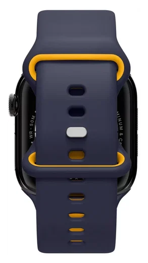 Spigen Nano Pop - Apple Watch 1-10/SE - 42/41/40/38MM Bandje - Blauw Geel afbeelding 9