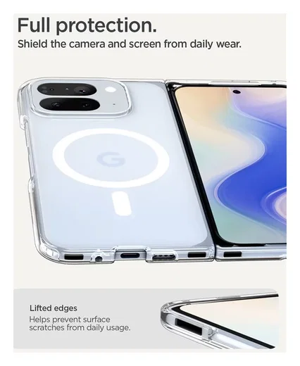 Spigen Ultra Hybrid MagFit Google Pixel 10 Pro Fold Hoesje MagSafe Clear Wit afbeelding 5