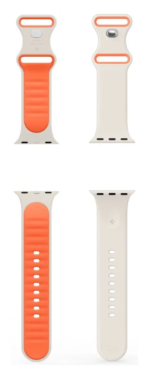 Spigen Nano Pop - Apple Watch 1-10/SE - 42/41/40/38MM Bandje - Oranje Beige afbeelding 11