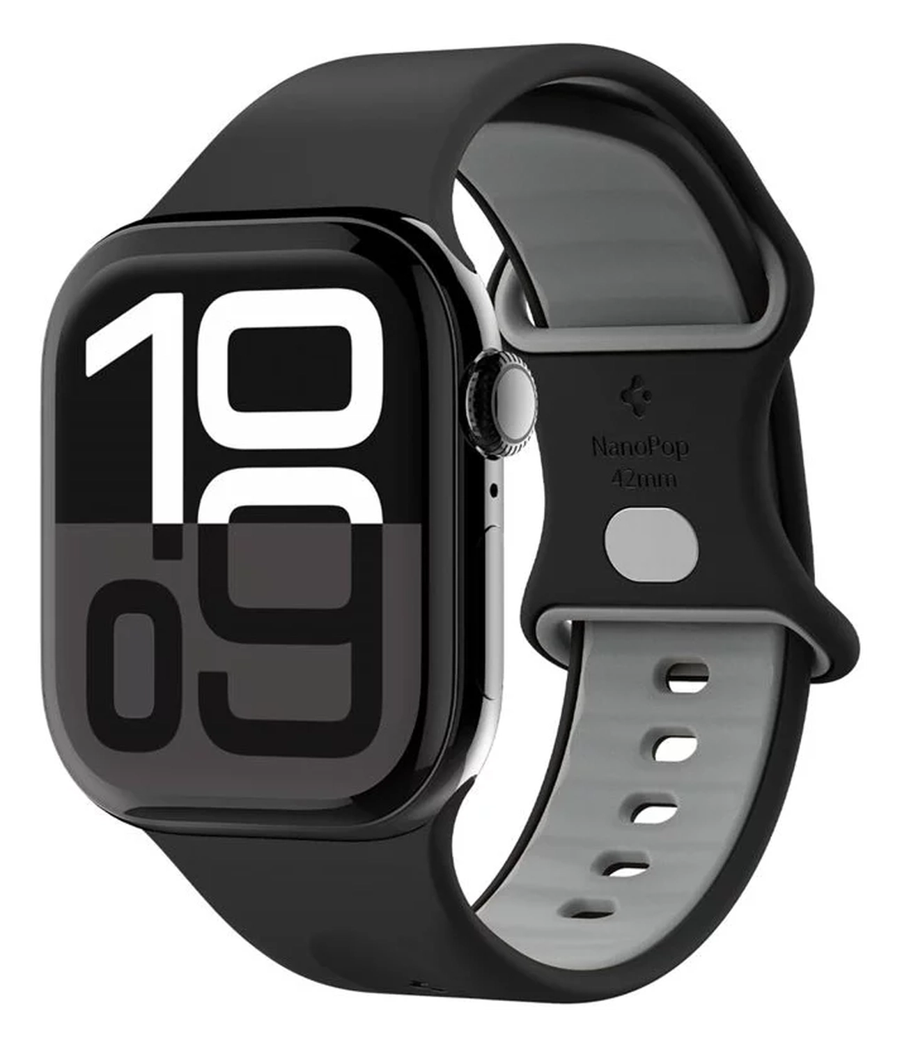Spigen Nano Pop - Apple Watch 1-10/SE - 42/41/40/38MM Bandje - Zwart afbeelding 1