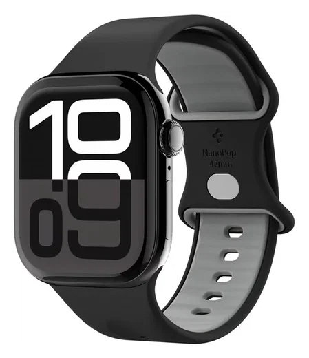 Spigen Nano Pop - Apple Watch 1-10/SE - 42/41/40/38MM Bandje - Zwart afbeelding 1
