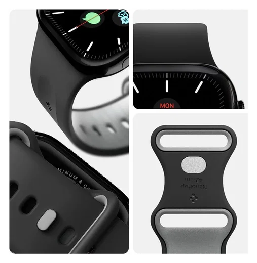 Spigen Nano Pop - Apple Watch 1-10/SE - 42/41/40/38MM Bandje - Zwart afbeelding 12