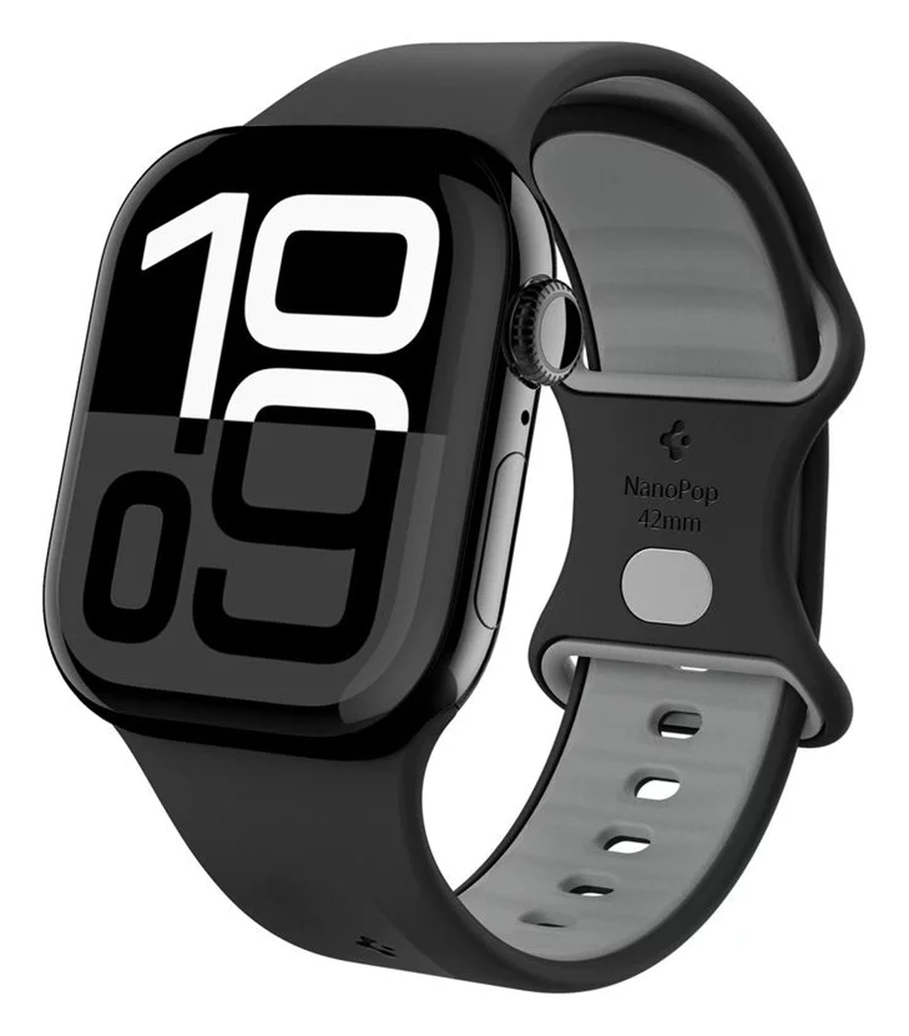 Spigen Nano Pop - Apple Watch 1-10/SE - 42/41/40/38MM Bandje - Zwart afbeelding 6