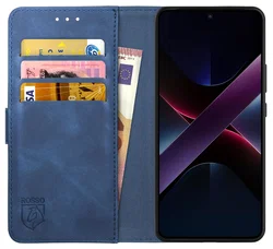 Rosso Element Xiaomi Poco X7 Hoesje Book Case Wallet Blauw afbeelding