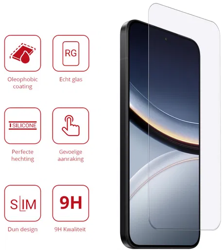 Rosso Xiaomi Poco F7 9H Tempered Glass Screen Protector afbeelding 2
