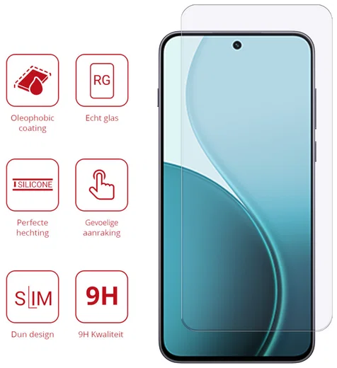 Rosso Oppo Reno 14 F 9H Tempered Glass Screen Protector afbeelding 2