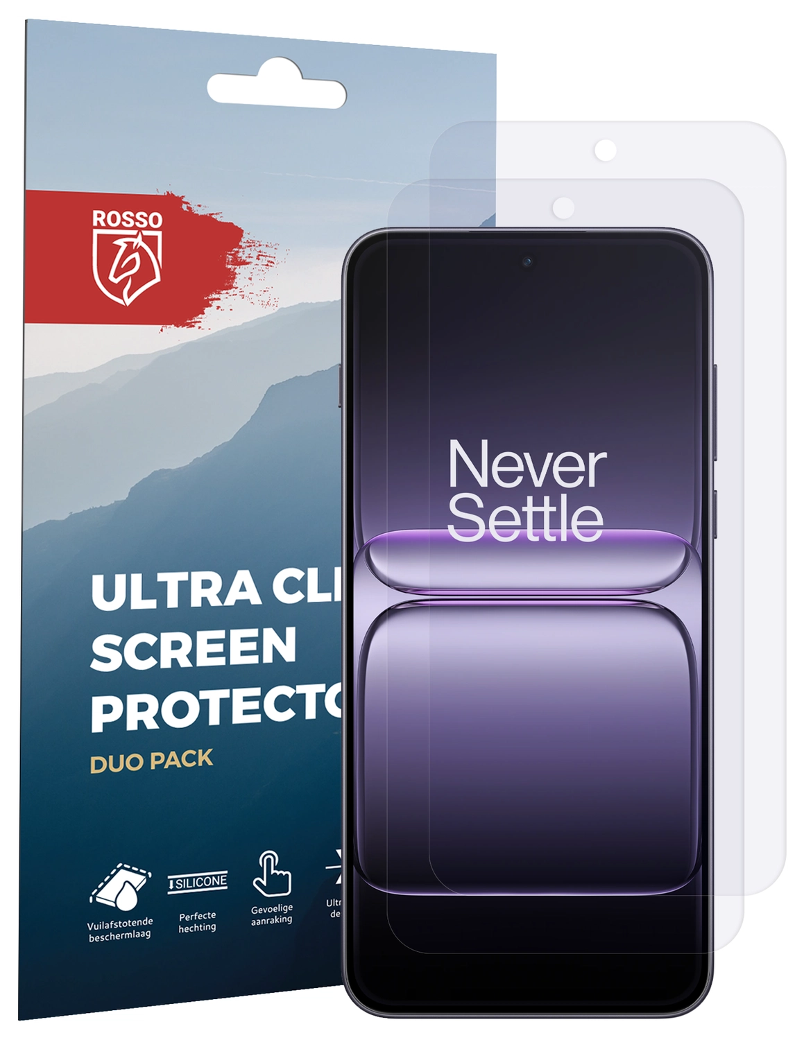 Rosso OnePlus Nord 5 Screen Protector Case Friendly Folie Duo Pack afbeelding 8