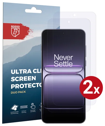 Rosso OnePlus Nord CE 5 Screen Protector Case Friendly Folie Duo Pack afbeelding 1