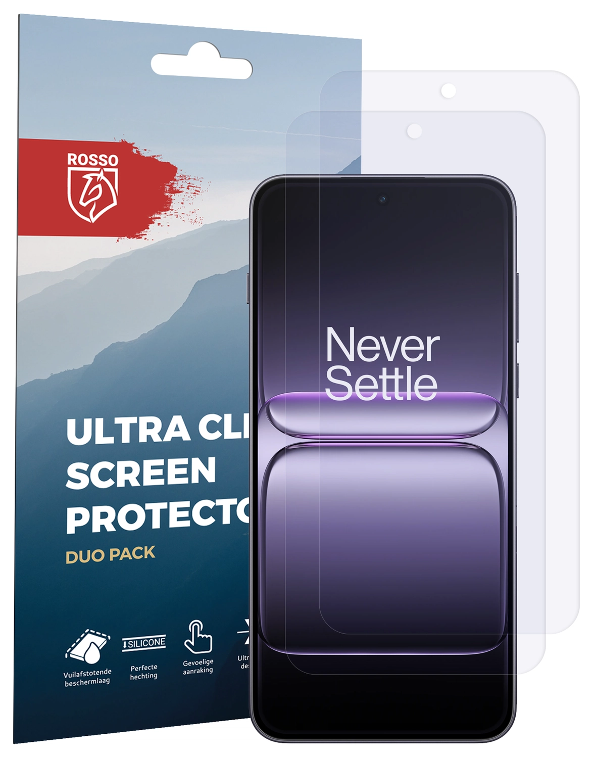Rosso OnePlus Nord CE 5 Screen Protector Case Friendly Folie Duo Pack afbeelding 4