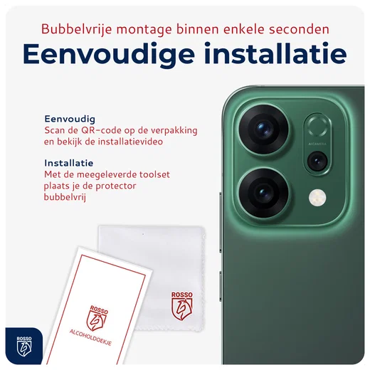 Rosso Oppo Reno 14 Camera Lens Protector Transparant afbeelding 7