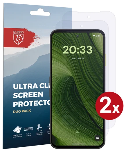Rosso Fairphone 6 Screen Protector Case Friendly Folie Duo Pack afbeelding 1