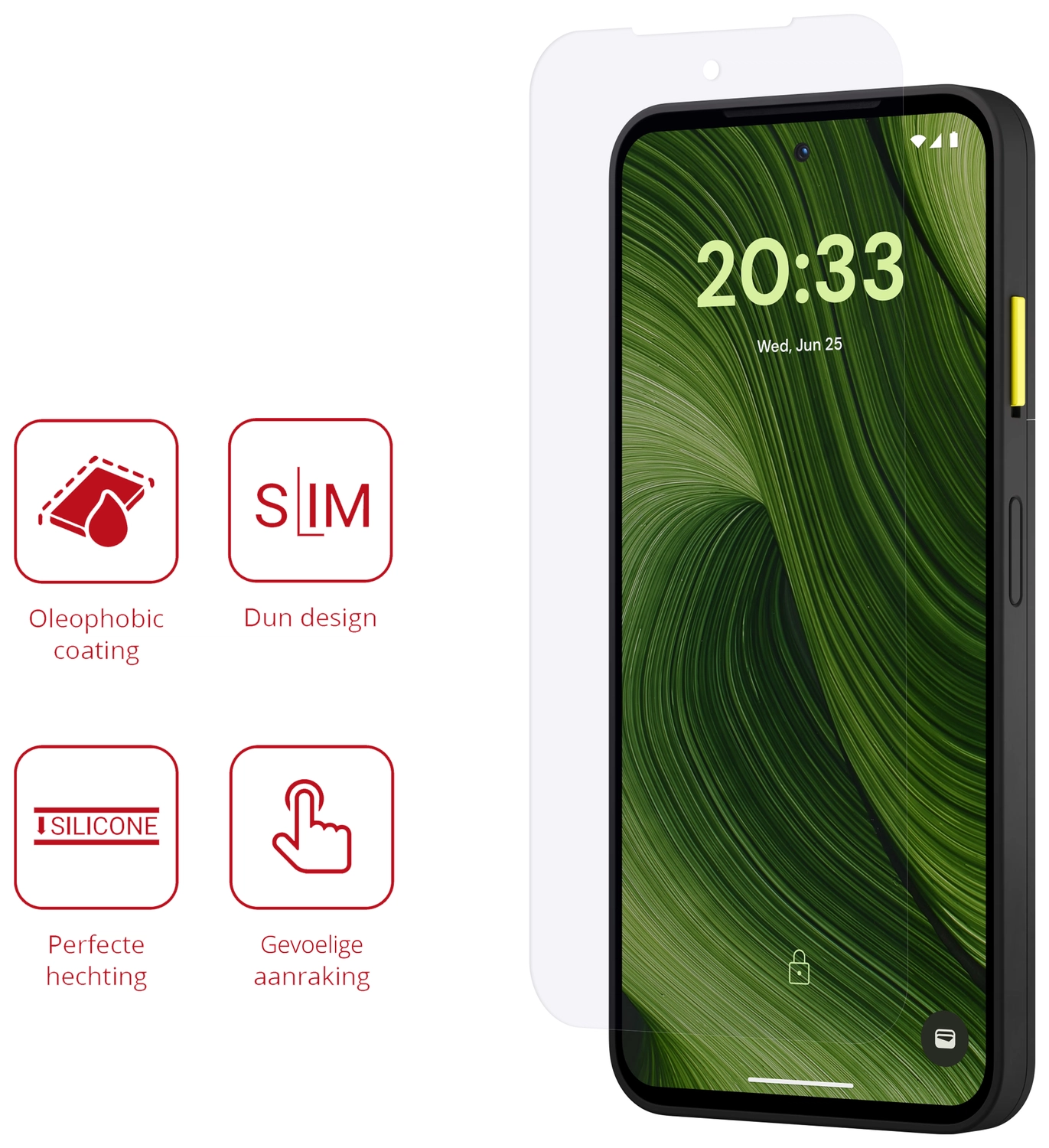 Rosso Fairphone 6 Screen Protector Case Friendly Folie Duo Pack afbeelding 2