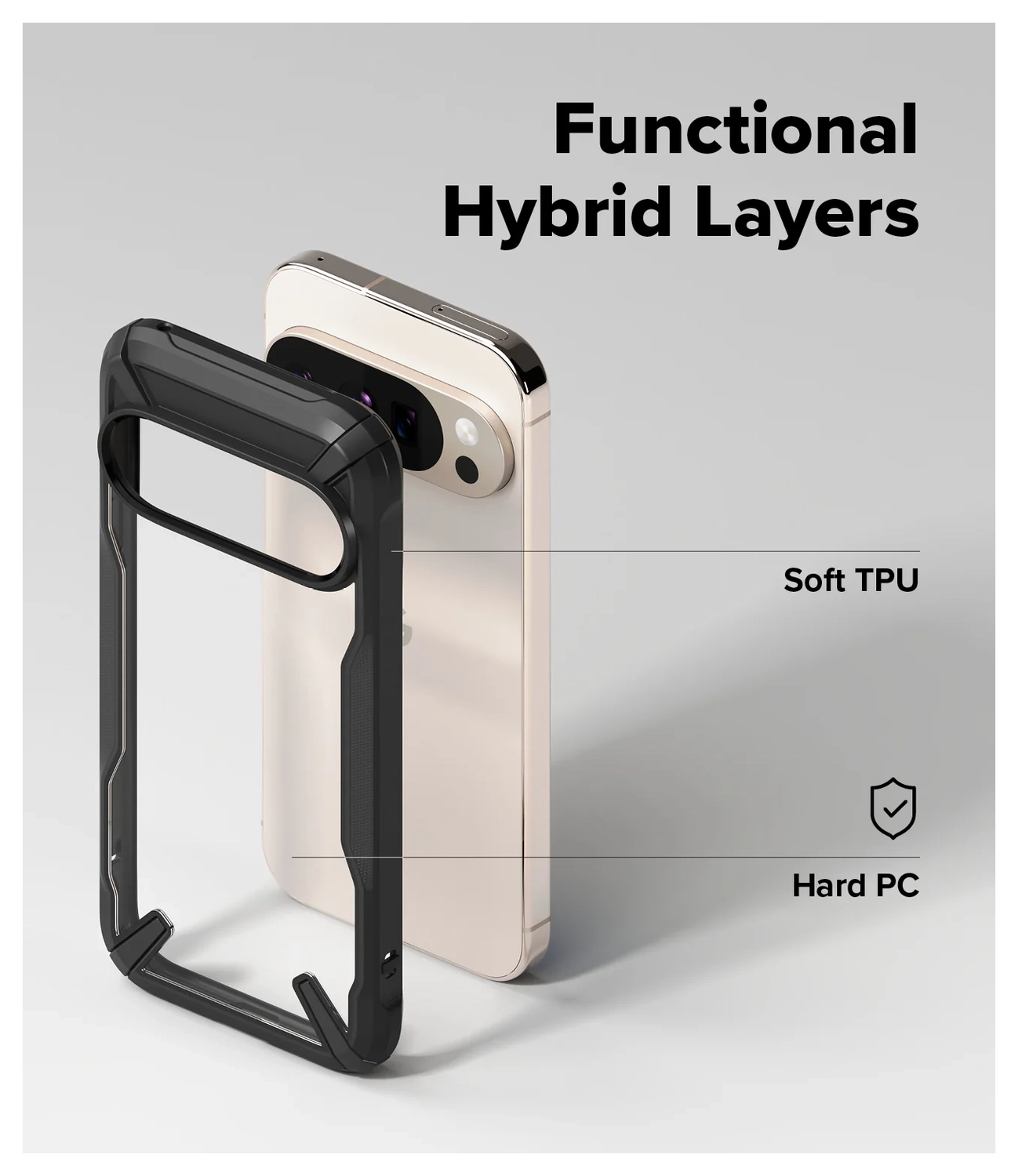 Ringke Fusion X Google Pixel 10 / 10 Pro Hoesje Back Cover Zwart afbeelding 9