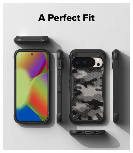 Ringke Fusion X Google Pixel 10 / 10 Pro Hoesje Back Cover Camo Zwart afbeelding 2