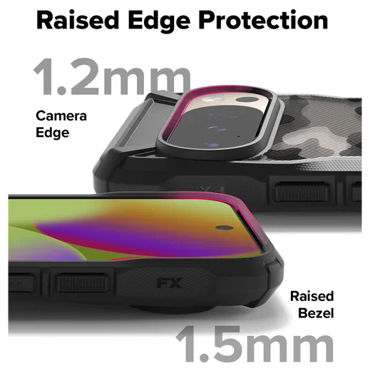 Ringke Fusion X Google Pixel 10 / 10 Pro Hoesje Back Cover Camo Zwart afbeelding 3