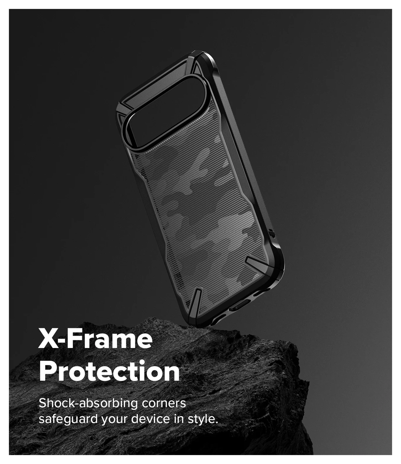 Ringke Fusion X Google Pixel 10 / 10 Pro Hoesje Back Cover Camo Zwart afbeelding 5