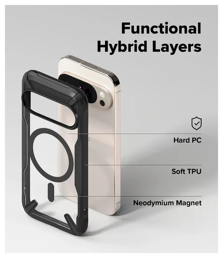 Ringke Fusion X Magnetic Google Pixel 10 / 10 Pro Hoesje MagSafe Zwart afbeelding 4