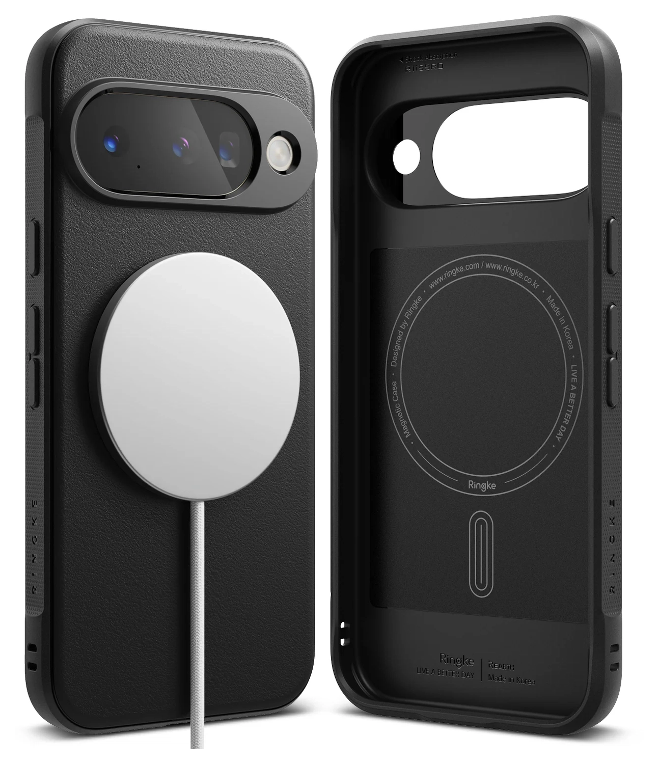 Ringke Onyx Magnetic Google Pixel 10 Hoesje MagSafe Back Cover Zwart afbeelding 1