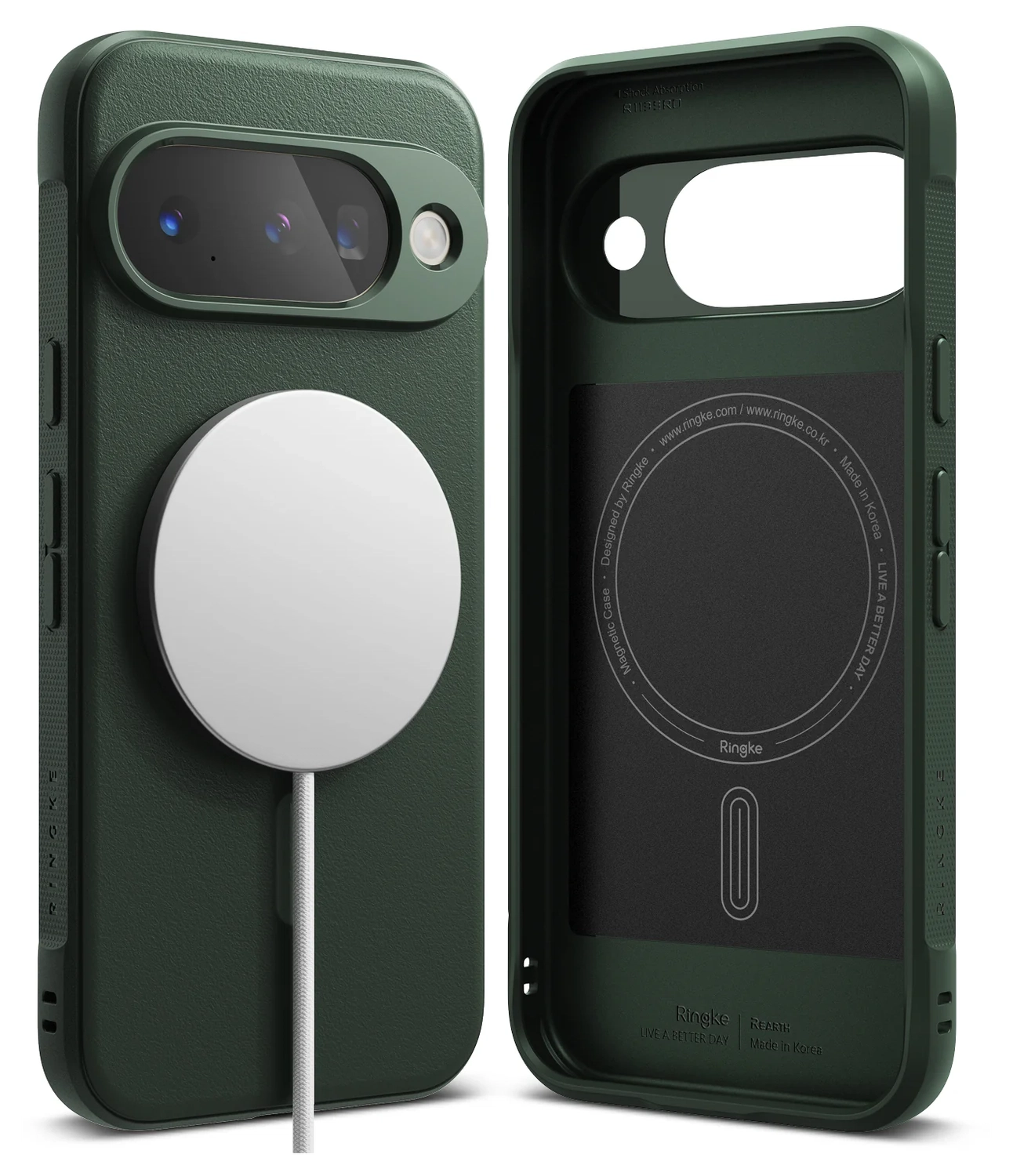 Ringke Onyx Magnetic Google Pixel 10 Hoesje MagSafe Back Cover Groen afbeelding 1