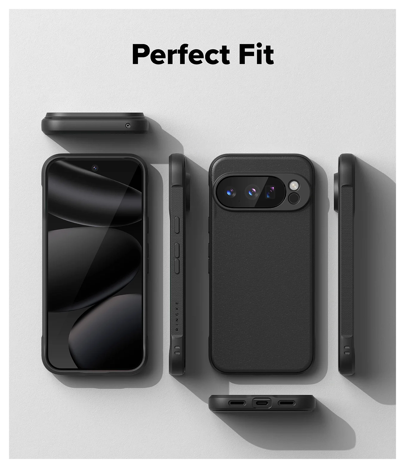 Ringke Onyx Google Pixel 10 Pro Hoesje Flexibel TPU Back Cover Zwart afbeelding 2