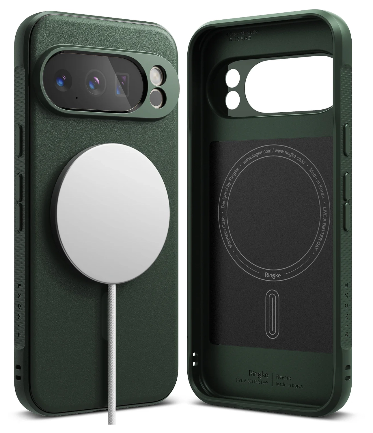 Ringke Onyx Magnetic Google Pixel 10 Pro Hoesje MagSafe Groen afbeelding 1