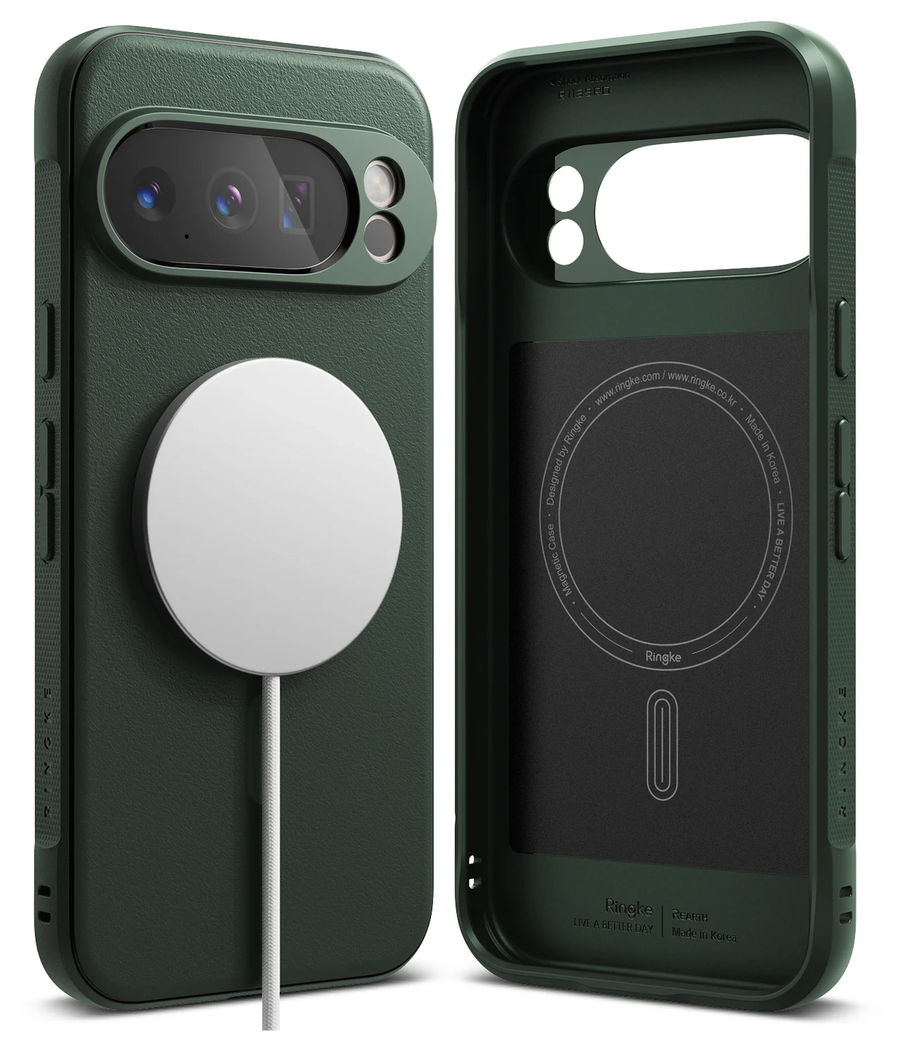 Ringke Onyx Magnetic Google Pixel 10 Pro XL Hoesje MagSafe Groen afbeelding 1