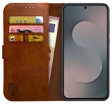Rosso Element Samsung Galaxy S25 FE Hoesje Book Case Wallet Bruin