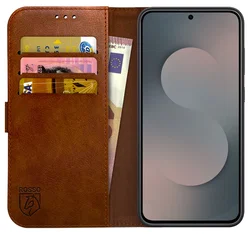 Rosso Element Samsung Galaxy S25 FE Hoesje Book Case Wallet Bruin afbeelding