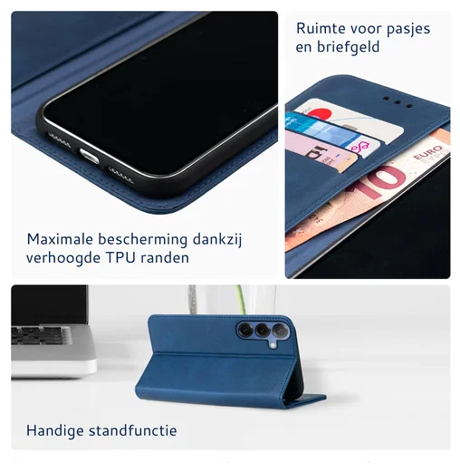 Rosso Element Samsung Galaxy S25 FE Hoesje Book Case Wallet Blauw afbeelding 3