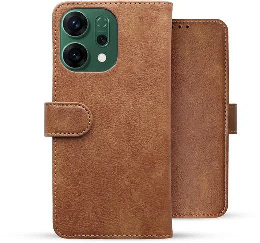 Rosso Element Oppo Reno 14 Pro Hoesje Book Case Wallet Bruin afbeelding 2