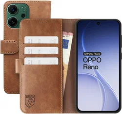 Rosso Element Oppo Reno 14 Pro Hoesje Book Case Wallet Bruin afbeelding
