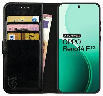 Rosso Element Oppo Reno 14 F Hoesje Book Case Wallet Zwart