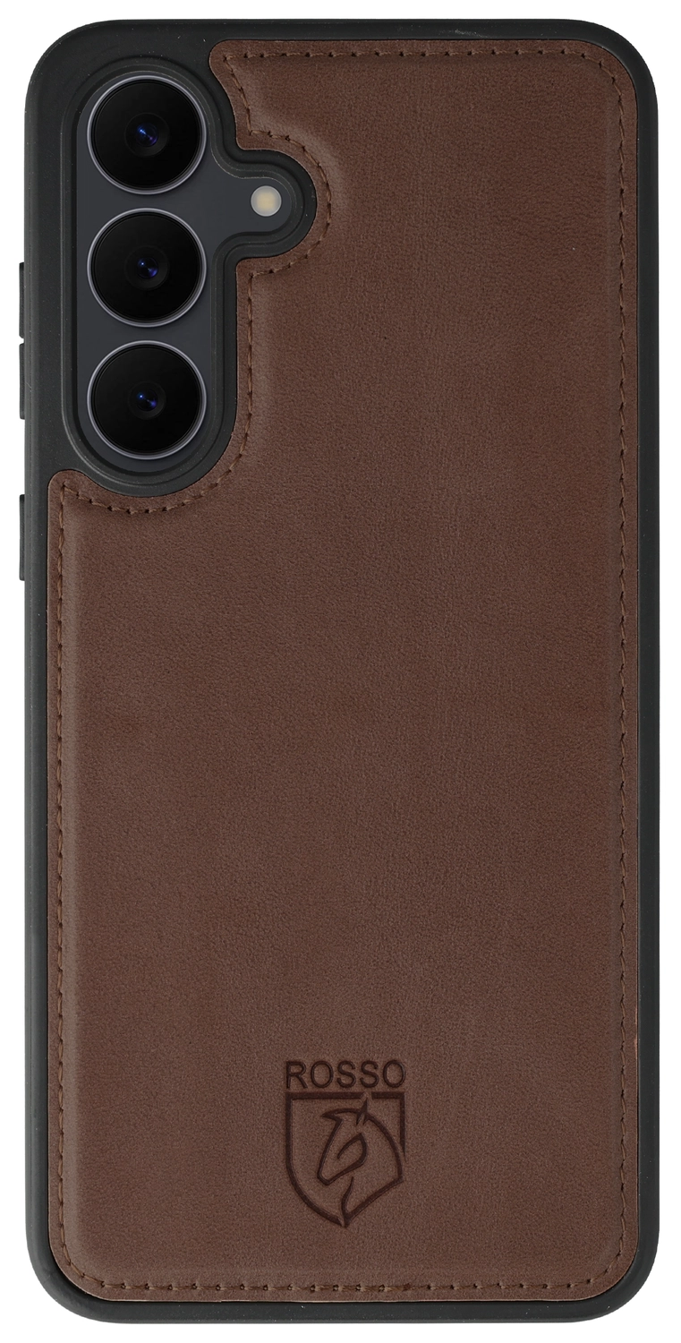 Rosso Elite Samsung S25 FE Hoesje met MagSafe Book Case Echt Leer Bruin afbeelding 8