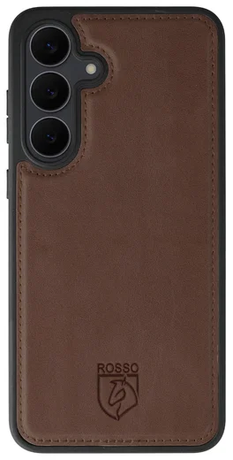 Rosso Elite Samsung S25 FE Hoesje met MagSafe Book Case Echt Leer Bruin afbeelding 8
