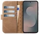 Rosso Elite Samsung S25 FE Hoesje met MagSafe Book Case Echt Leer Lichtbruin afbeelding 2