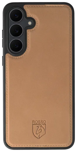 Rosso Elite Samsung S25 FE Hoesje met MagSafe Book Case Echt Leer Lichtbruin afbeelding 10