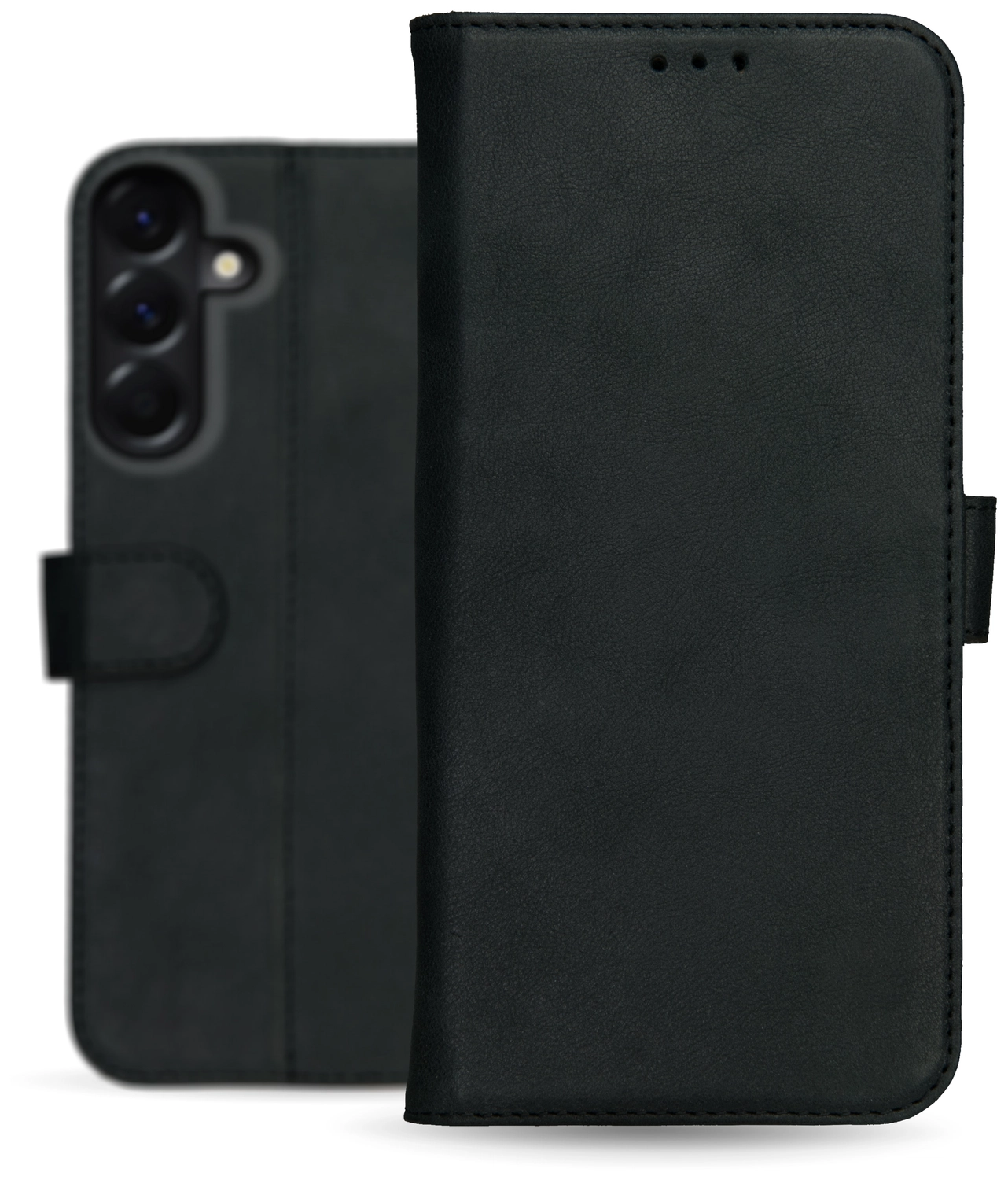 Rosso Deluxe Samsung Galaxy A17 Hoesje Echt Leer Book Case Zwart afbeelding 12