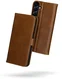 Rosso Deluxe Samsung Galaxy A17 Hoesje Echt Leer Book Case Bruin afbeelding 2