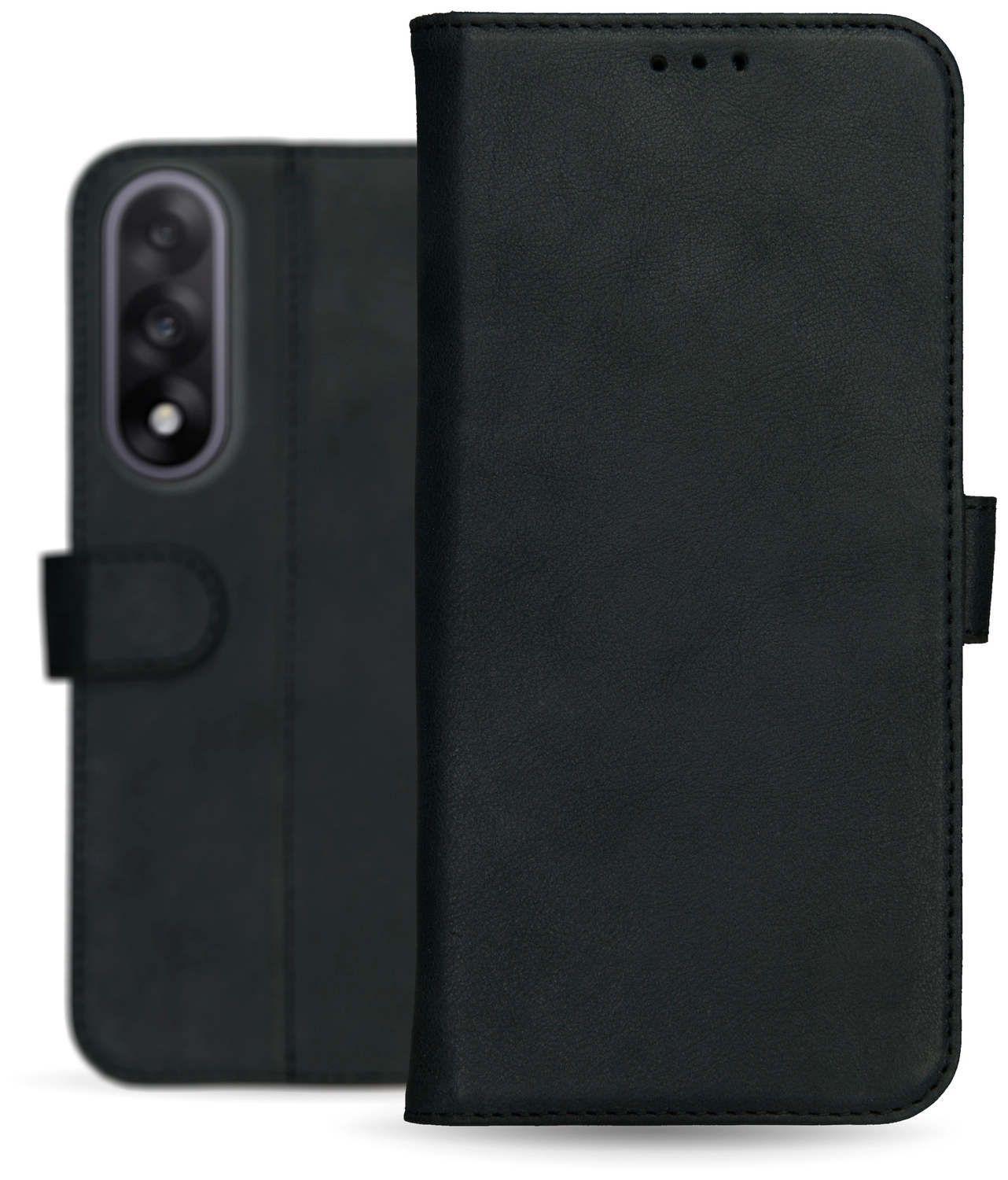 Rosso Deluxe OnePlus Nord 5 Hoesje Echt Leer Book Case Zwart afbeelding 11