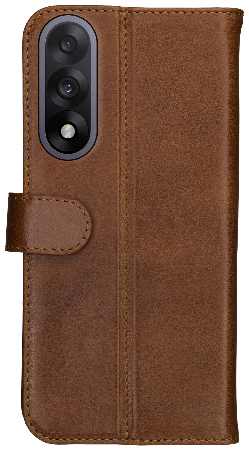 Rosso Deluxe OnePlus Nord 5 Hoesje Echt Leer Book Case Bruin afbeelding 11