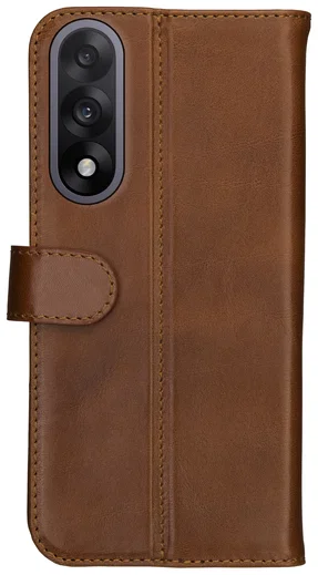 Rosso Deluxe OnePlus Nord 5 Hoesje Echt Leer Book Case Bruin afbeelding 11