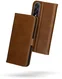 Rosso Deluxe OnePlus Nord 5 Hoesje Echt Leer Book Case Bruin afbeelding 2
