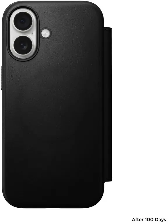 Nomad Modern Leather Folio iPhone 17 Hoesje Book Case MagSafe Zwart afbeelding 5