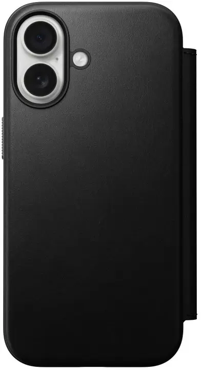 Nomad Modern Leather Folio iPhone 17 Hoesje Book Case MagSafe Zwart afbeelding 4