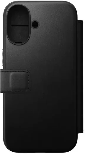 Nomad Modern Leather Folio iPhone 17 Hoesje Book Case MagSafe Zwart afbeelding 10