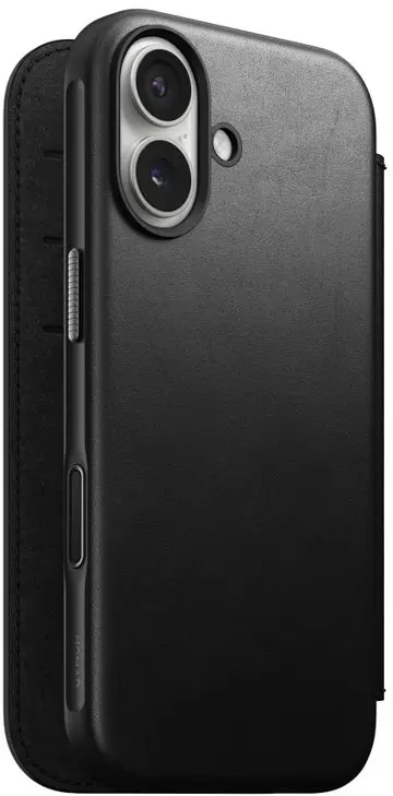 Nomad Modern Leather Folio iPhone 17 Hoesje Book Case MagSafe Zwart afbeelding 2