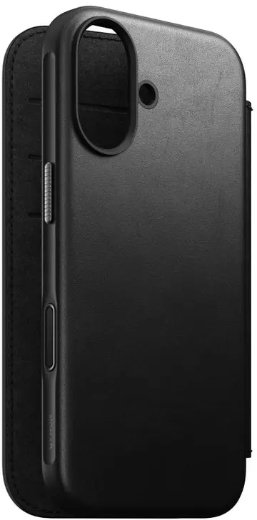 Nomad Modern Leather Folio iPhone 17 Hoesje Book Case MagSafe Zwart afbeelding 9