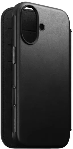 Nomad Modern Leather Folio iPhone 17 Hoesje Book Case MagSafe Zwart afbeelding 9